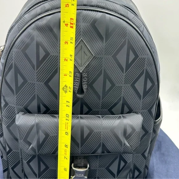Dior diamond dark black backpack made in Italy NWT - Picture 9 of 13